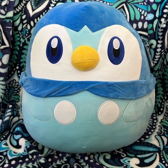 RARE HTF SQUISHMALLOWS PIPLUP POKEMON JUMBO 20” BNWT - WOW!! - Picture 1 of 6